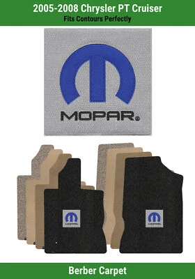 Lloyd Berber Front Carpet Mats for '05-08 Chrysler PT Cruiser w/Blue M-Mopar — 第 1/4 张图片