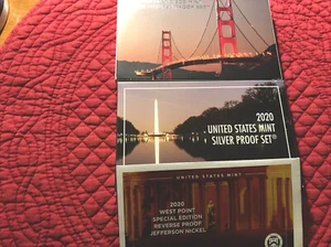 2020s Silver Proof Set With West Point Nickel & 2018 Reverse Silver Proof Set. - Picture 1 of 1
