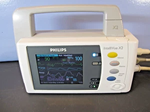 PHILIPS INTELLIVUE X2 MMS M3002A Portable Monitor/Masimo Set FAST EASI TESTED 01 - Picture 1 of 8