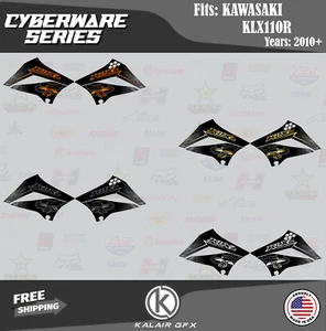Kawasaki KLX110 (2010-2024) KLX-110 Shroud Graphics Cyberware Series - Picture 1 of 12