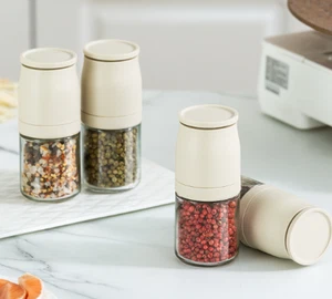 Food grade PP Large Salt and Pepper Grinder Set Shaker Mill Coarse Adjustable - Picture 1 of 14