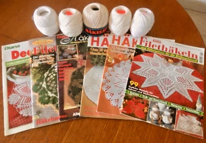 5-tlg. Set Filethäkelgarn-Neu + 6 Anleitungshefte - Bild 1 von 5