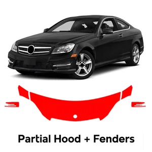 Hood Precut PPF Paint Protection Film For Mercedes Benz C Class Coupe 2012-2015 - Picture 1 of 8