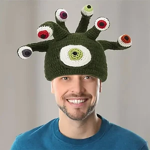 Funny Animal Octopus Tentacles Beanies Hat Knitted Handmade Earflap Cap Gift - Picture 1 of 8