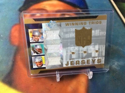 Tom Brady Laurence Maroney Tedy Bruschi 2007 SPx Winning Trios GU Jerseys WT-BMB - Image 1 of 3
