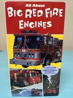 ALL ABOUT BIG RED FIRE ENGINES VHS VIDEO, LEARN ENGINES, LADDERS & FIREFIGHTERS - Image 1 of 4