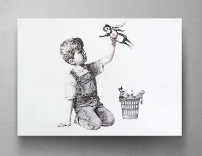 Póster de enfermera de superhéroe Banksy Game Changer arte de pared graffiti lienzo regalo de enfermera Foto 1 de 4