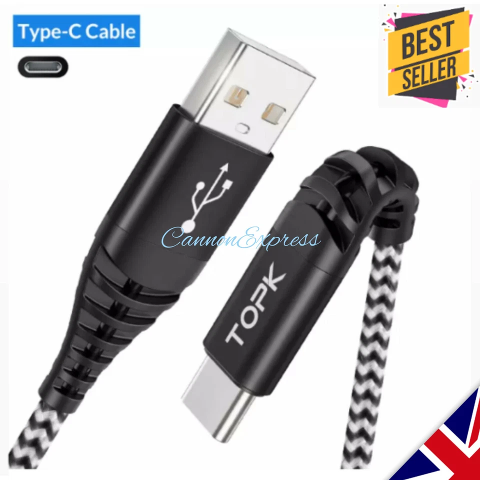 Cable USB de carga rápida USB a tipo C 3A para Samsung Galaxy, Huawei, One Plus, Cubot Foto 1 de 4