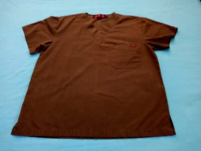 Blusa Médica Sujetador Beverly Hills Uniformes Uniformes Cuello en V Marrón Talla Mediana M Foto 1 de 4