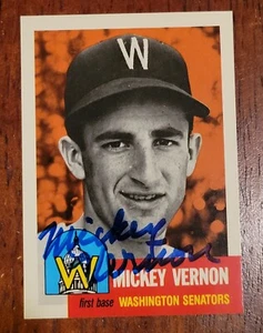 Mickey Vernon signed 1953 Topps Archive card #287 Washington Senators Topps 1991 - Picture 1 of 2