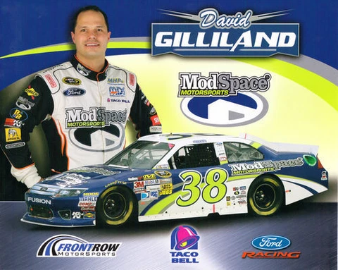 2012 DAVID GILLILAND "MOD SPACE" #38 NASCAR SPRINT CUP SERIES POSTCARD Cover