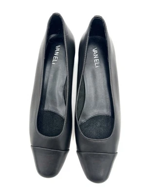 VANELi Women's Flats Sz 9.5 Narrow "Frankie" Soft Black Leather Classic Preppy - Image 1 of 4