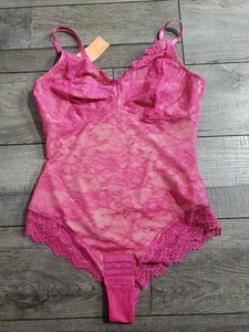 FeelinGirl Women Shapewear Lace Tummy Control V-Neck Sleeveless Bodysuit Sz M - Picture 1 of 6