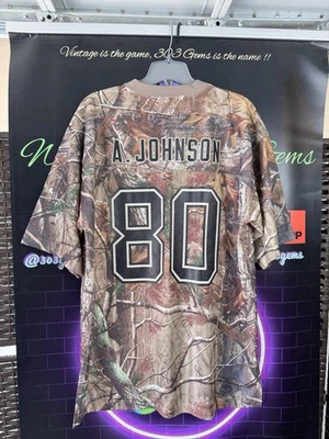 Camiseta deportiva de fútbol americano camuflada Andre Johnson #80 Reebok Houston Texans RARA Foto 1 de 4