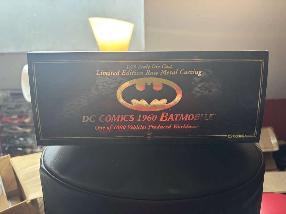 2005 CORGI DC COMICS 1960 BATMOBILE-1/24 -RAW METAL LIMITED EDITION IN BOX - Image 1 of 4