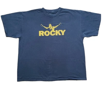 Camiseta Vintage Rocky Balboa Philly Steps Talla 2XL Cuadrada Para Hombre Azul 2007 Boxeo Foto 1 de 4