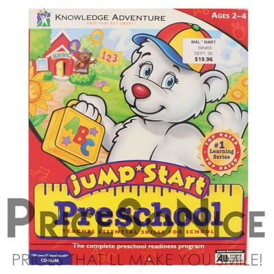 Jump Start Preschool, 1997 edition Ages 2-4 (Mac/PC) NEW - Image 1 of 3