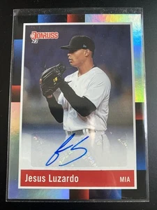 Autografo Jesus Luzardo Auto 2022 Donruss 1988 Throwback Foil #R88S-JL - Foto 1 di 2