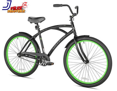 26英寸Kent La Jolla Cruiser男式自行车成人13岁以上黑色绿色免运费 — 第 1/4 张图片