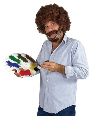 Bob Ross Retro Artist Kit Halloween Costume Dress Up Adult One Size - Image 1 of 3