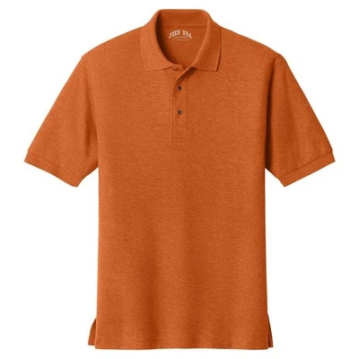 Camisas polo clásicas para hombre con tacto de seda en 36 colores y tallas: XS-6XL-TexasOrange Foto 1 de 2