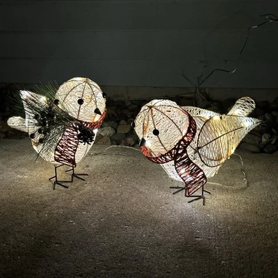 PHILLIPS BEAUTIFUL ELEGANT TWINKLING EFFECT LED - GLITTER DOVES Pure White 10” - Image 1 of 4