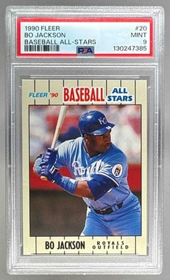 130247385 Bo Jackson 1990 Fleer Baseball All-Stars #20 PSA 9 - Image 1 of 3