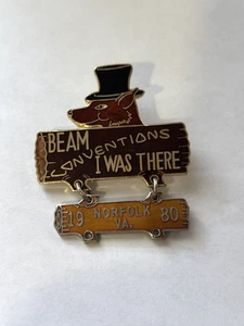 Beam Conventions "I Was There" (Norfolk, VA 1980) Jim Beam Lapel Pin - Picture 1 of 2