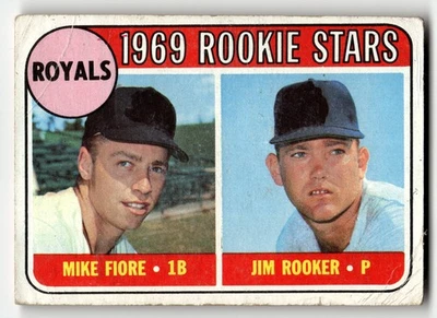 1969 Topps Royals Rookie Stars Fiore Rooker #376 LOW MID GRADE FILLER - Image 1 of 2
