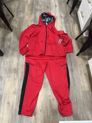 And1 2 Piece Red & Red Zip Up Jacket & Athletic Pants 3XL Deflection Jumpshot - Image 1 of 4