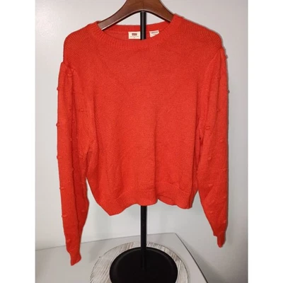 LEVI'S: красный свитер с узором длинные рукава, женщина размер XL (новый с ярлыками) - Изображение 1 из 4