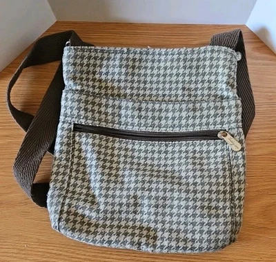 Bolso Bandolera Thirty One Gris Pata de Gallo Lana/Poliéster Correa Ajustable para el Hombro Foto 1 de 4