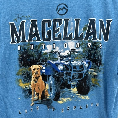 Magellan Outdoors T-Shirt Mens Medium Blue Short Sleeve Crew Neck - Image 1 of 4