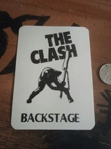 Authentic The Clash London Calling Tour Satin Cloth Backstage Pass - Picture 1 of 3