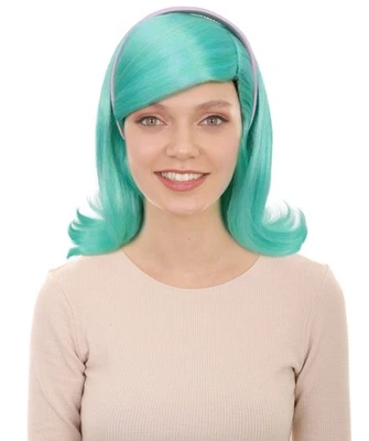 Взрослый женский парик Rap Diva | средняя волнистая прическа Blue Lake | смелый синтетический - Изображение 1 из 4