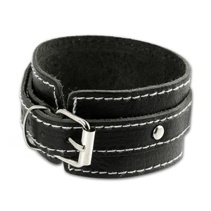 Pulsera de cuero SilverDream negra para hombre LA1189S - Imagen 1 de 7