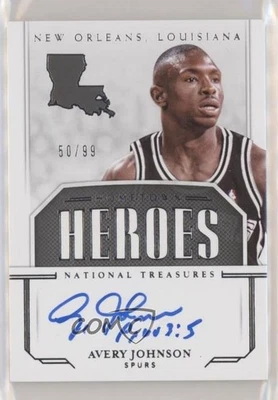 2018-19 Panini National Treasures Hometown Heroes/99 Avery Johnson #HH-AJN automático Foto 1 de 2
