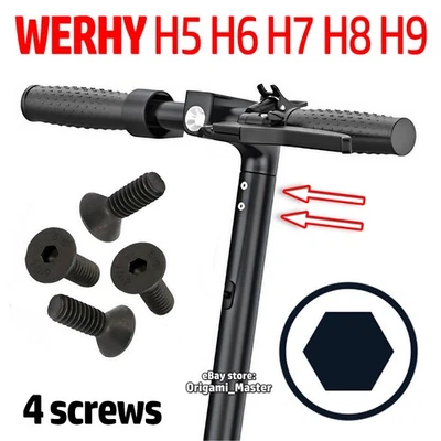 4x Allen Head STEM SCREWS for WERHY Scooter Nut H5 H6 H7 H8 H9
