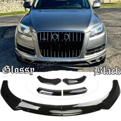For Audi Q3 Q5 Q7 Universal Front Bumper Lower Lip Spoiler Splitter Gloss Black - Изображение 1 из 4