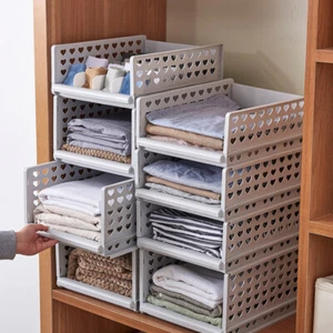 Stackable Wardrobe Drawer Units Organizer Clothes Closet Storage Boxes - Picture 1 of 12