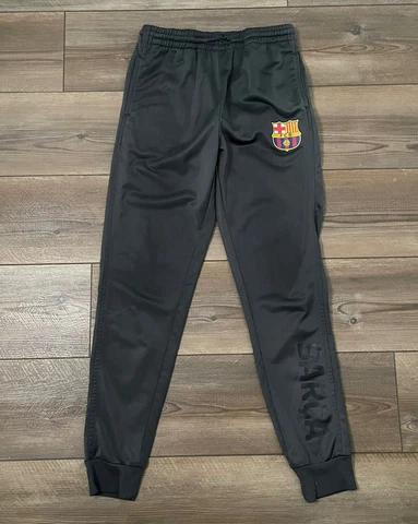 FCB Barcelona sweatpants Boys L Gray Joggers Pants Cover