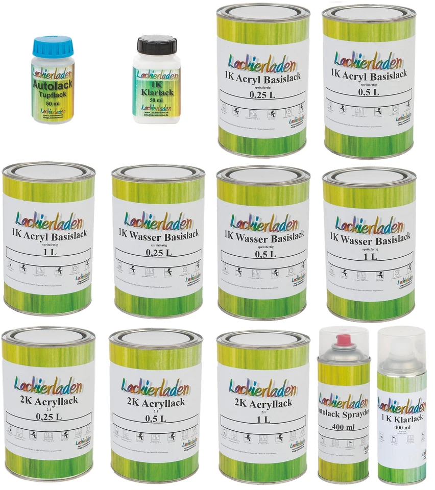 Autolack nach Farbcode / Formel im Auswahlmenü | Wunschlack Farbe Farbwahl Lack - Bild 1 von 3