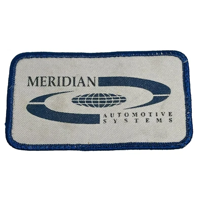 Automotive System Meridian Blue And White Sew On Used Patch Vintage  - Image 1 of 4