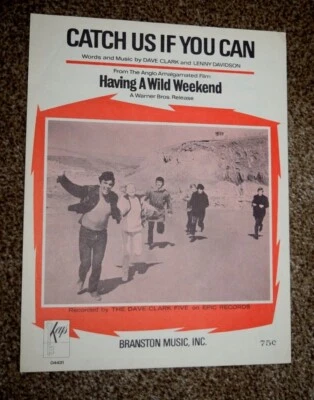 PARTITURAS "ATRÁPANOS SI PUEDES" D Clark 5, Usadas, (c) 1965, Branston Music Foto 1 de 3