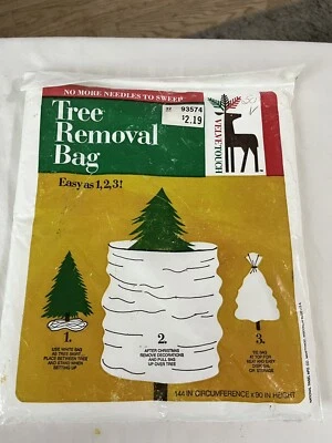 VTG Christmas Tree Removal Storage Disposable Bag 144” x 90” NOS (1194-hh) - Image 1 of 3