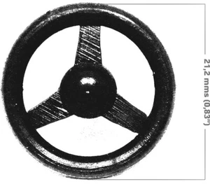 6 steering wheels for vehicles 1:24  scale made in PORTUGAL - black - Picture 1 of 8