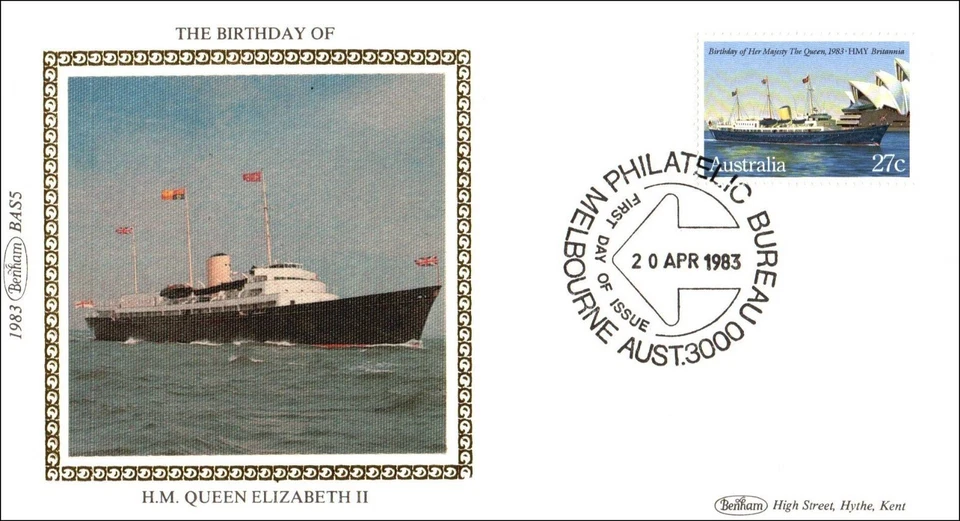 Australia 1983 Birthday HM Queen Elizabeth QE II Benham FDC BAS 5 - Image 1 of 2