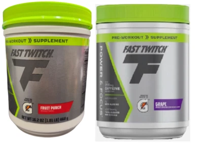 LOTE DE 2 ponches de frutas Fast Twitch Pre Entrenamiento en polvo Gatorade, uva 16,2 oz leer Foto 1 de 4