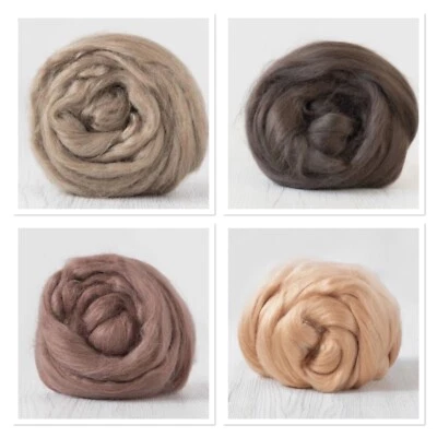 Shiny Viscose Fibre Roving Spining Felting Doll hair 50gr - Image 1 of 3