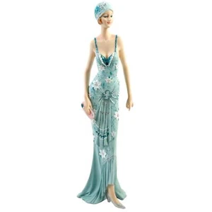 Handpainted 1920's Art Deco Broadway Belles Lady Figurine Ornament Collectible - Picture 1 of 2